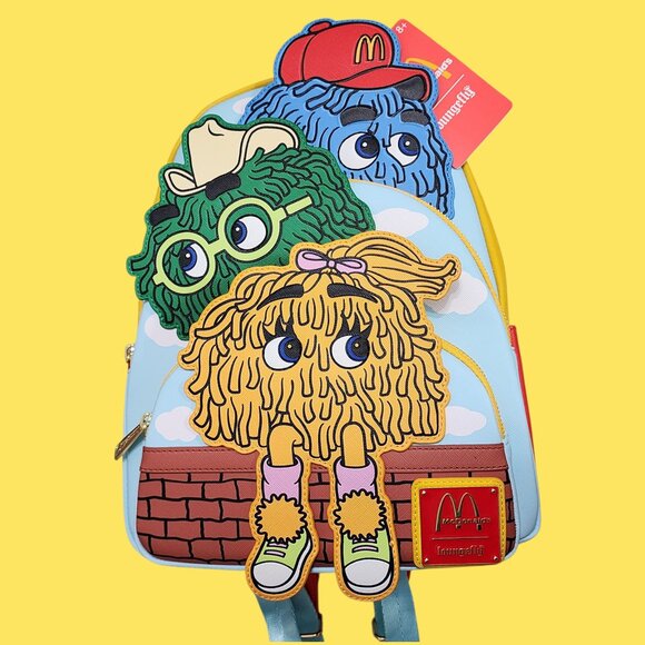 LOUNGEFLY McDonald's Triple Pocket Fry Kids Mini Backpack - Picture 1 of 14